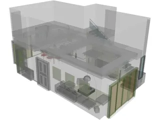 Living Room 3D Model preview