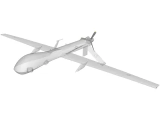 General Atomics MQ-1 Predator UAV Drone 3D Model preview