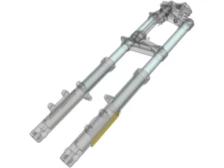 Front Fork Bike 3D Model preview