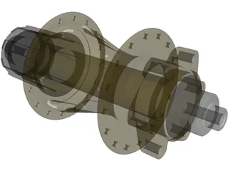 MTB Rear Freehub 3D Model preview