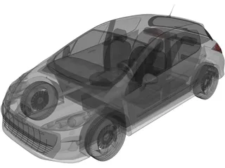 Peugeot 308 (2008) 3D Model preview