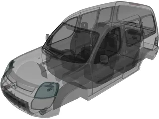 Citroen Berlingo Body 3D Model preview