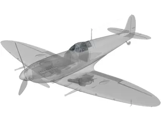 Supermarine Spitfire 3D Model preview