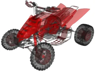 Quad Bike 3D Model preview