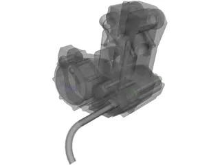Yamaha wr450 Engine 3D Model preview