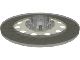 Clutch Friction Disc 3D Model preview