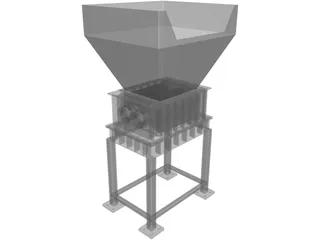 Shrijala Twin Shaft Shreeder 3D Model preview