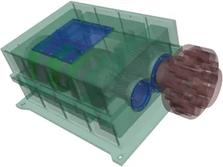 Gear Box 3D Model preview