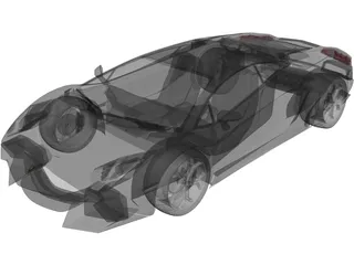 Lamborghini Aventador LP700-4 (2012) 3D Model preview