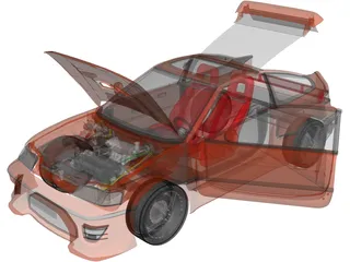 Honda CRX 3D Model preview