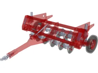 Agricultural Planter 3D Model preview
