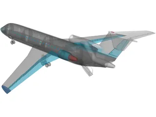 Yakovlev Yak-42D 3D Model preview