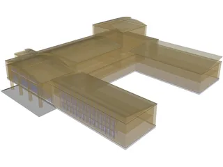 High School 3D Model preview