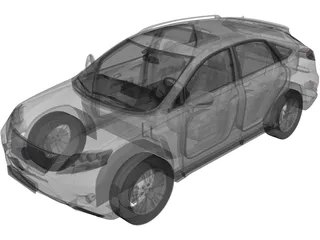 Lexus RX450h (2011) 3D Model preview
