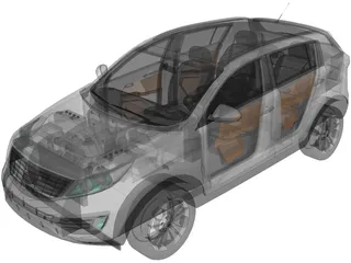 Kia Sportage (2010) 3D Model preview