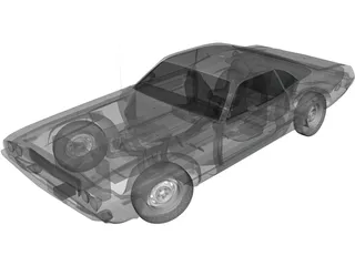Dodge Challenger RT (1970) 3D Model preview