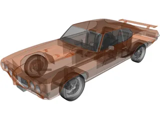 Pontiac GTO (1970) 3D Model preview