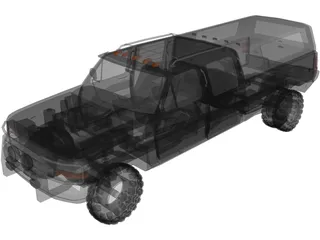 Ford F-350 Crew Cab 3D Model preview