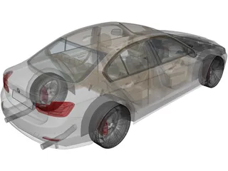 BMW 3-Series 335i [F30] (2012) 3D Model preview