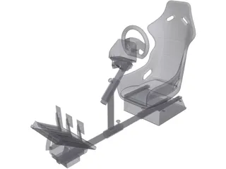 Gamer Race Seat 3D Model preview