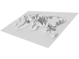 Earth Map 3D Model preview