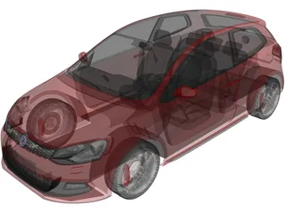 Volkswagen Polo GTi (2011) 3D Model preview