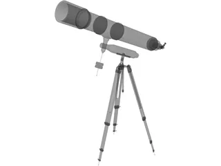Potable Telescope T430 3D Model preview
