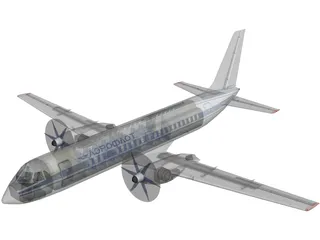 Ilyushin IL-114 3D Model preview