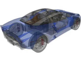 Spyker C8 Aileron 3D Model preview