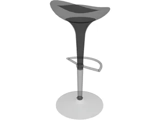 High Barstool 3D Model preview
