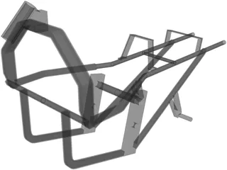 Suzuki Katana 600 Frame 3D Model preview