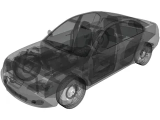 Hyundai Sonata (2007) 3D Model preview