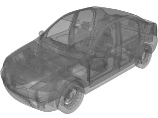 Renault/Dacia Logan (2005) 3D Model preview