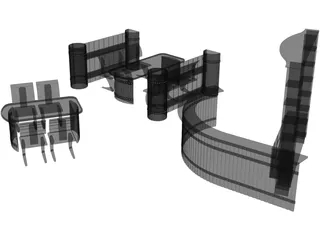 Baranya Rack Cafe 3D Model preview