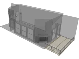 Beach House 3D Model preview