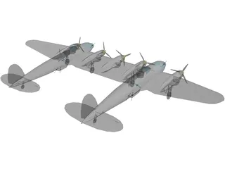 Heinkel He 111Z 3D Model preview