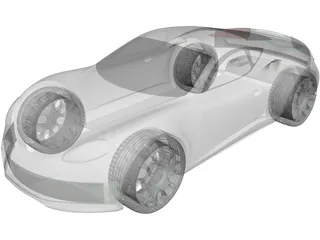 Sports Car Concept 3D Model preview