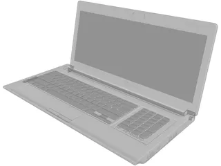 HP Laptop Pavilion dv6 3D Model preview