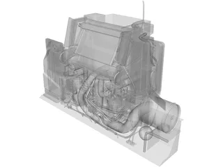 Durmax Turbo Diesel 6.6 Engine 3D Model preview