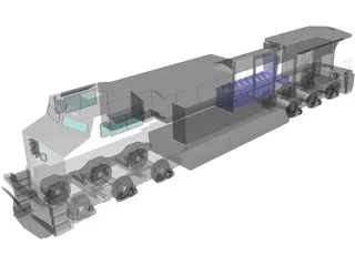 GE Dash 9-CW44 Locomotive 3D Model preview