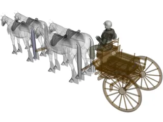 Polish Horse Transport (1939) 3D Model preview