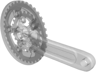 Race Face Turbine Right Crank 3D Model preview
