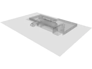 Roman Bath House and Temple 3D Model preview