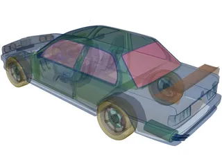 BMW M3 DTM 3D Model preview