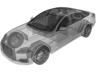 Jaguar XJ (2010) 3D Model preview