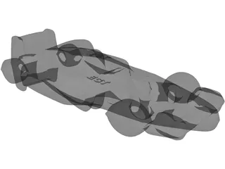Keyholder Chrome F1 3D Model preview