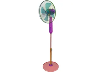 Leggy Fan 3D Model preview