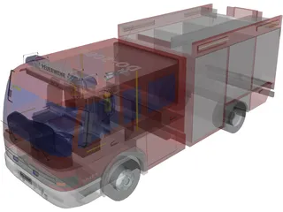 LF 16/12 Germany Firetruck 3D Model preview