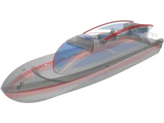 Super Yacht 34M 3D Model preview