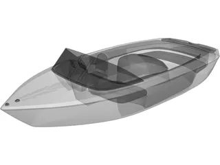 Fast Tender Boat 3D Model preview